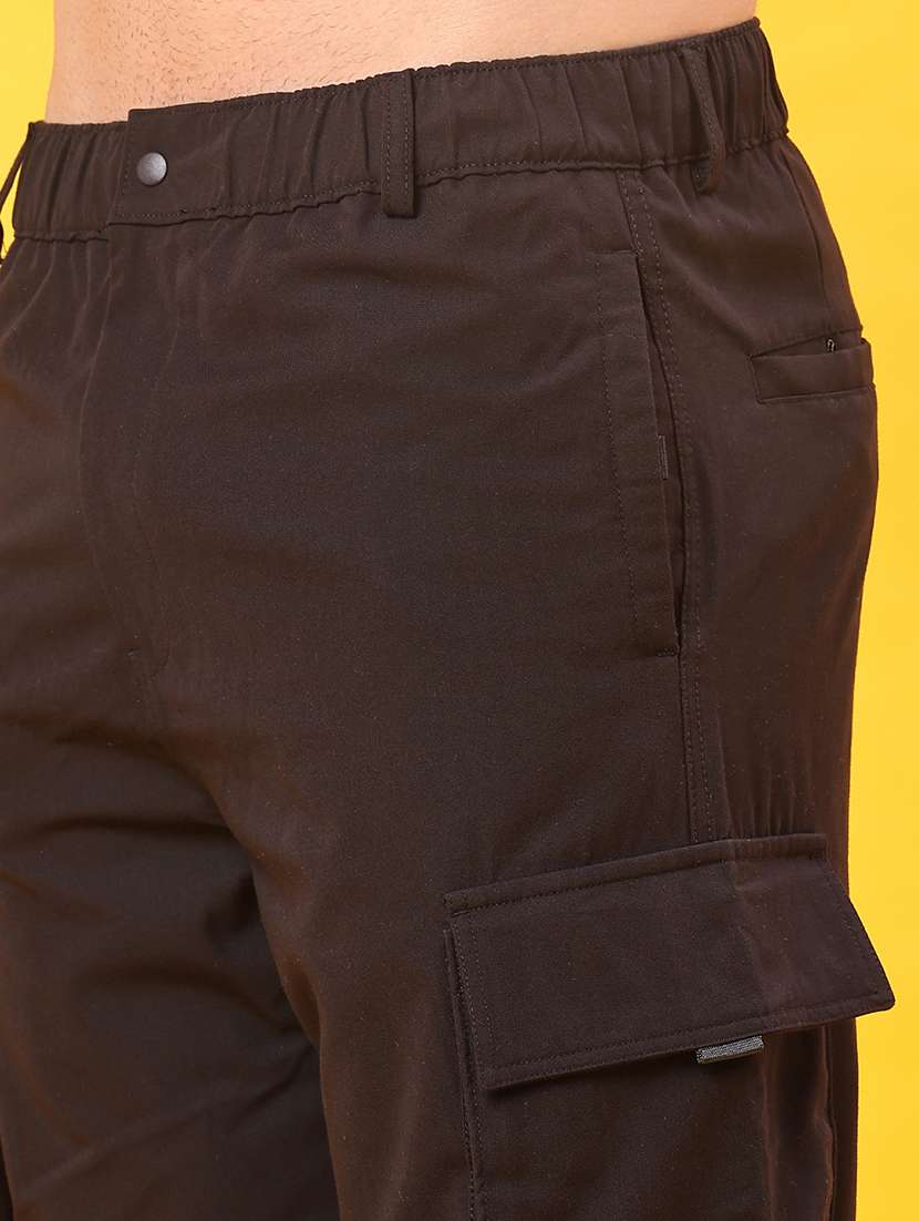 men solid mid rise regular fit cargo - 22159178 -  Standard Image - 5