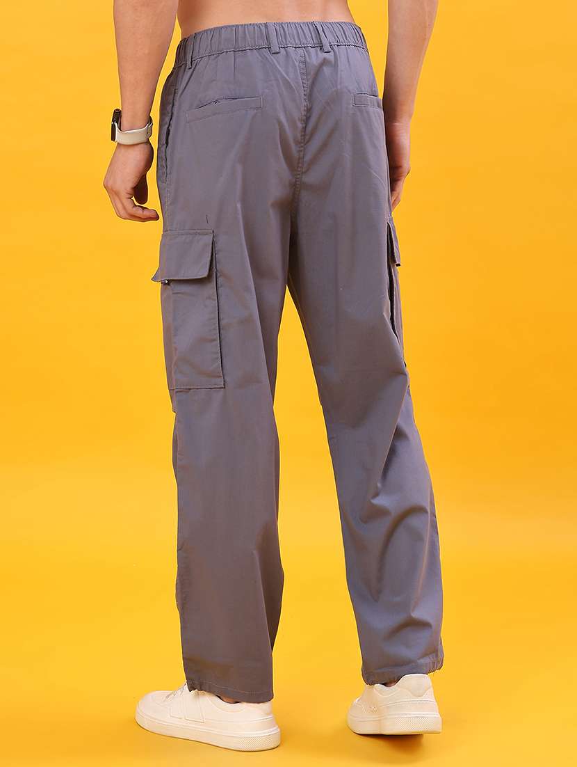 men solid mid rise regular fit cargo - 22159180 -  Standard Image - 3