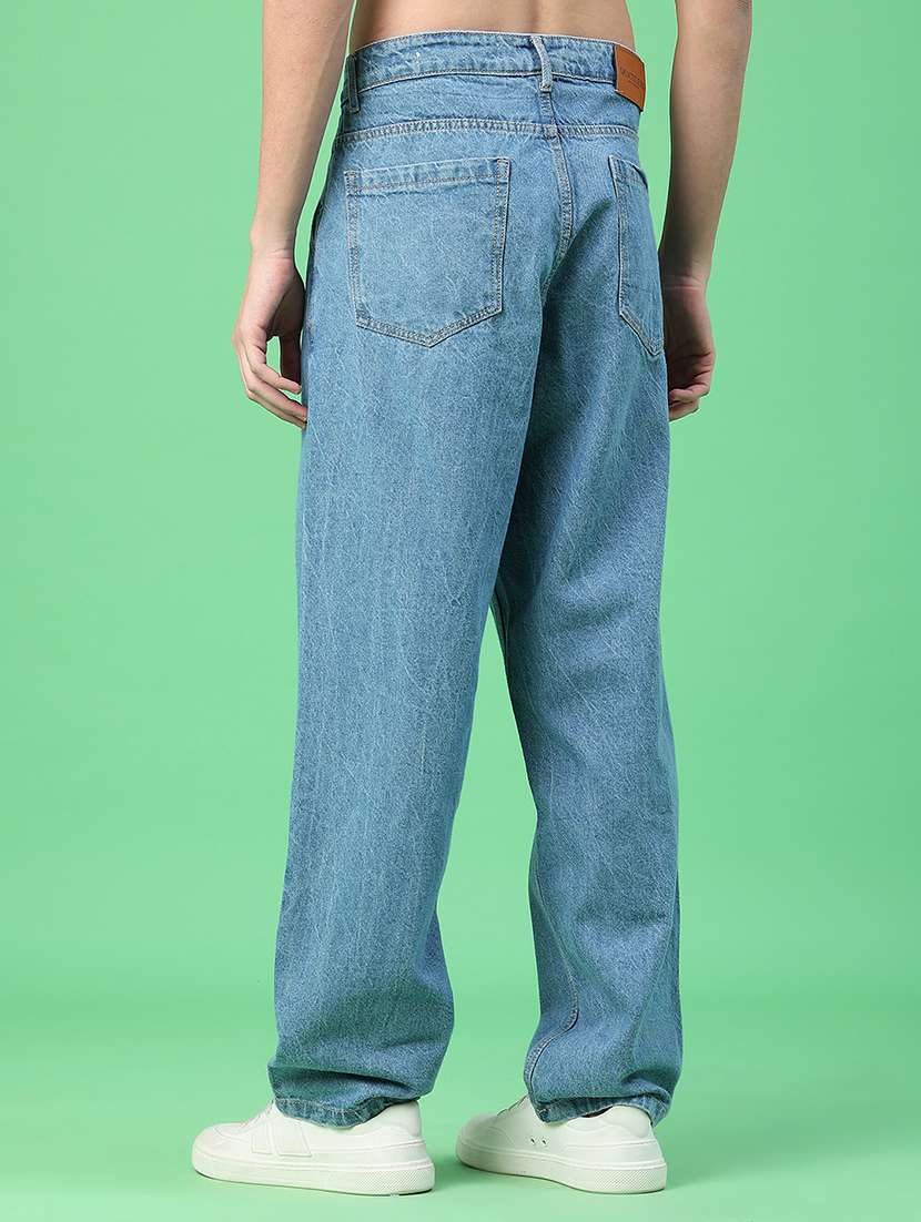 men plain mid rise relaxed fit jeans - 22159537 -  Standard Image - 3