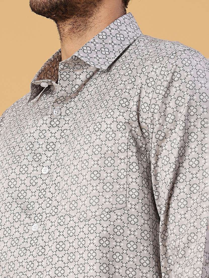 men printed long sleeve regular fit casual shirt - 22159575 -  Standard Image - 5