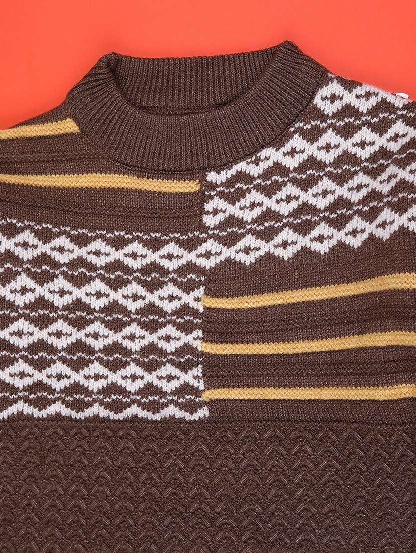 boys self design long sleeve sweater - 22159596 -  Standard Image - 3