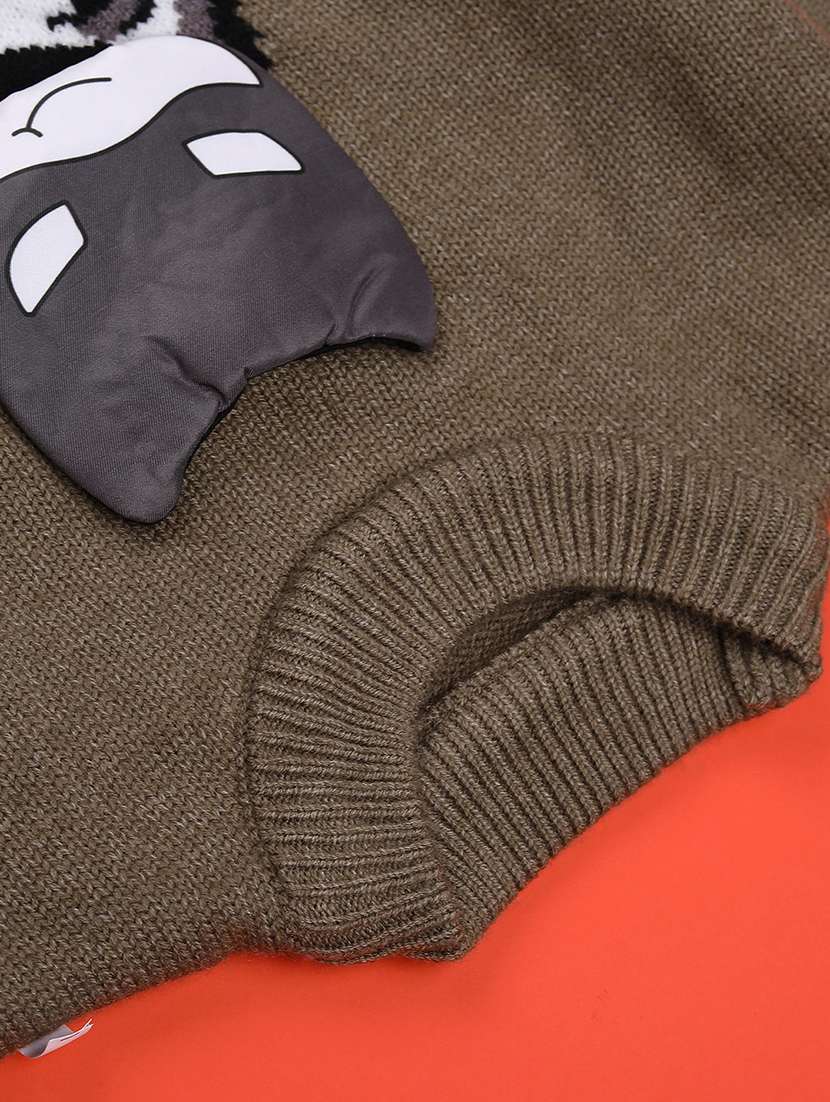 boys self design long sleeve sweater - 22159600 -  Standard Image - 3