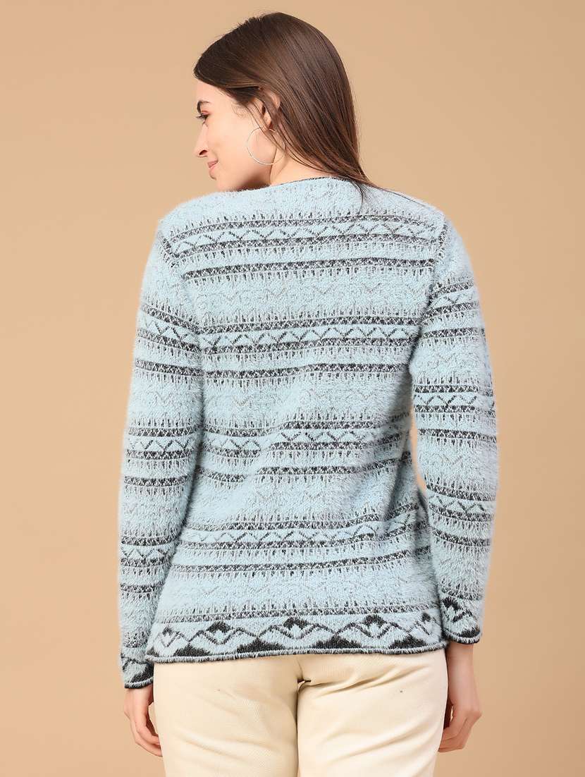 women self design long sleeve cardigan - 22159621 -  Standard Image - 3