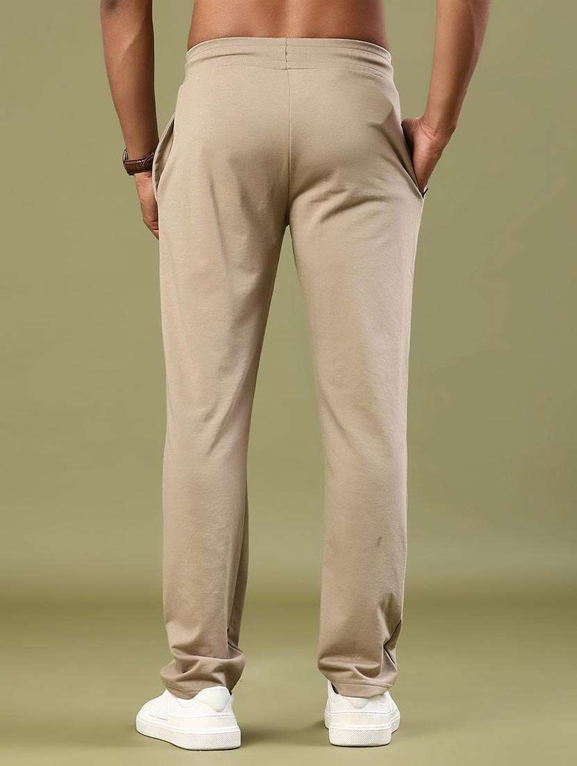 men solid mid rise full length track pant - 22159635 -  Standard Image - 3