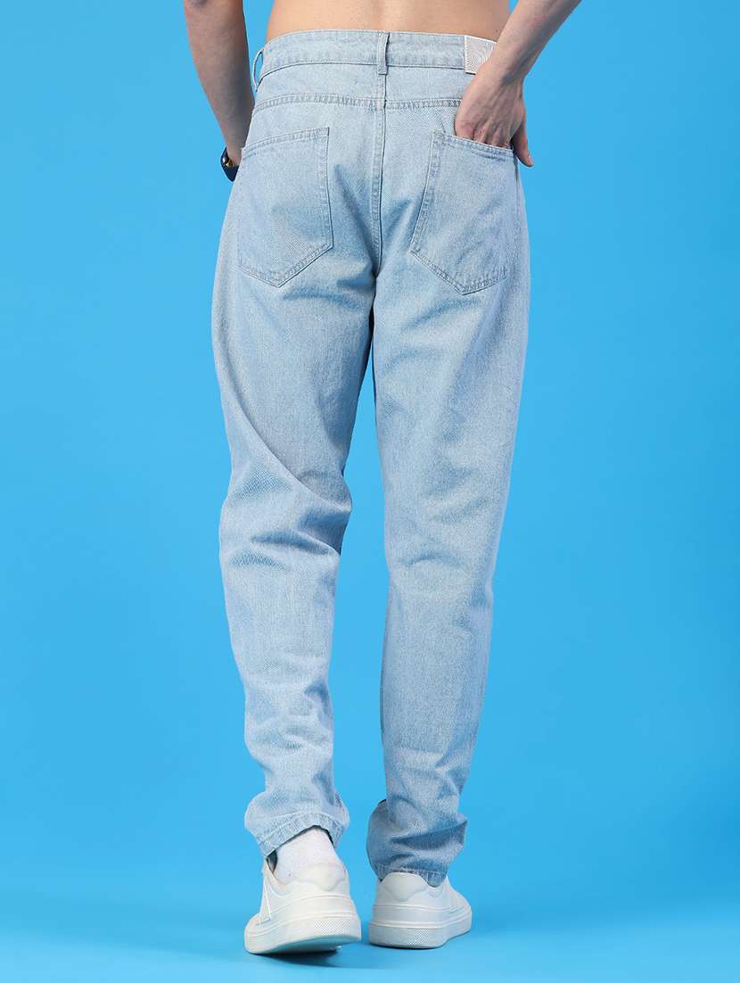 men plain mid rise relaxed fit jeans - 22159639 -  Standard Image - 3