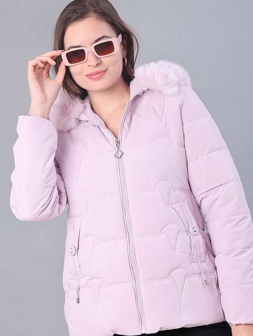 women solid long sleeve puffer jacket - 22159653 -  Standard Image - 0