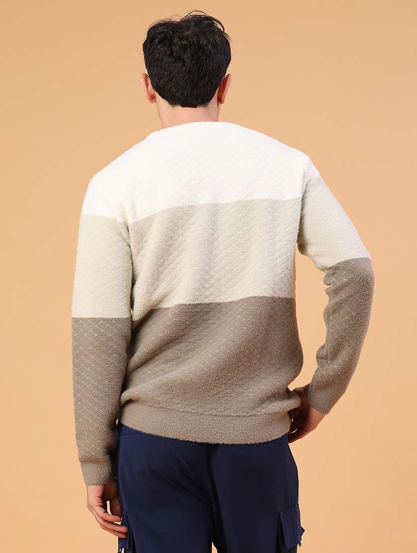 men color blocked long sleeve pullover - 22159661 -  Standard Image - 3