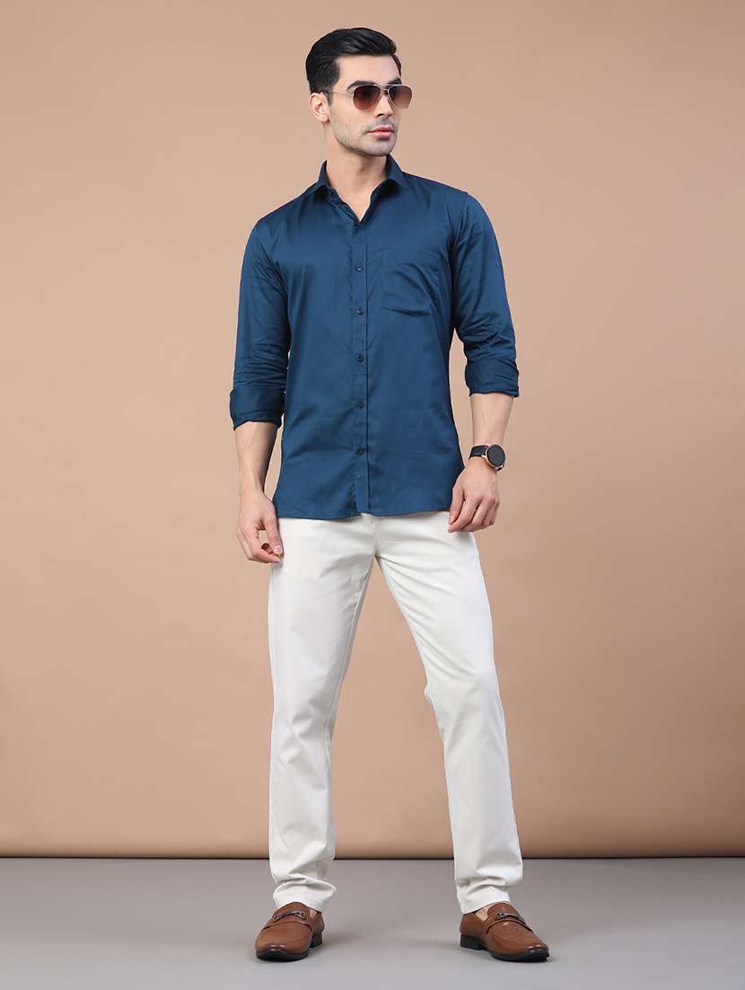 men solid long sleeve shirt - 22159697 -  Standard Image - 5
