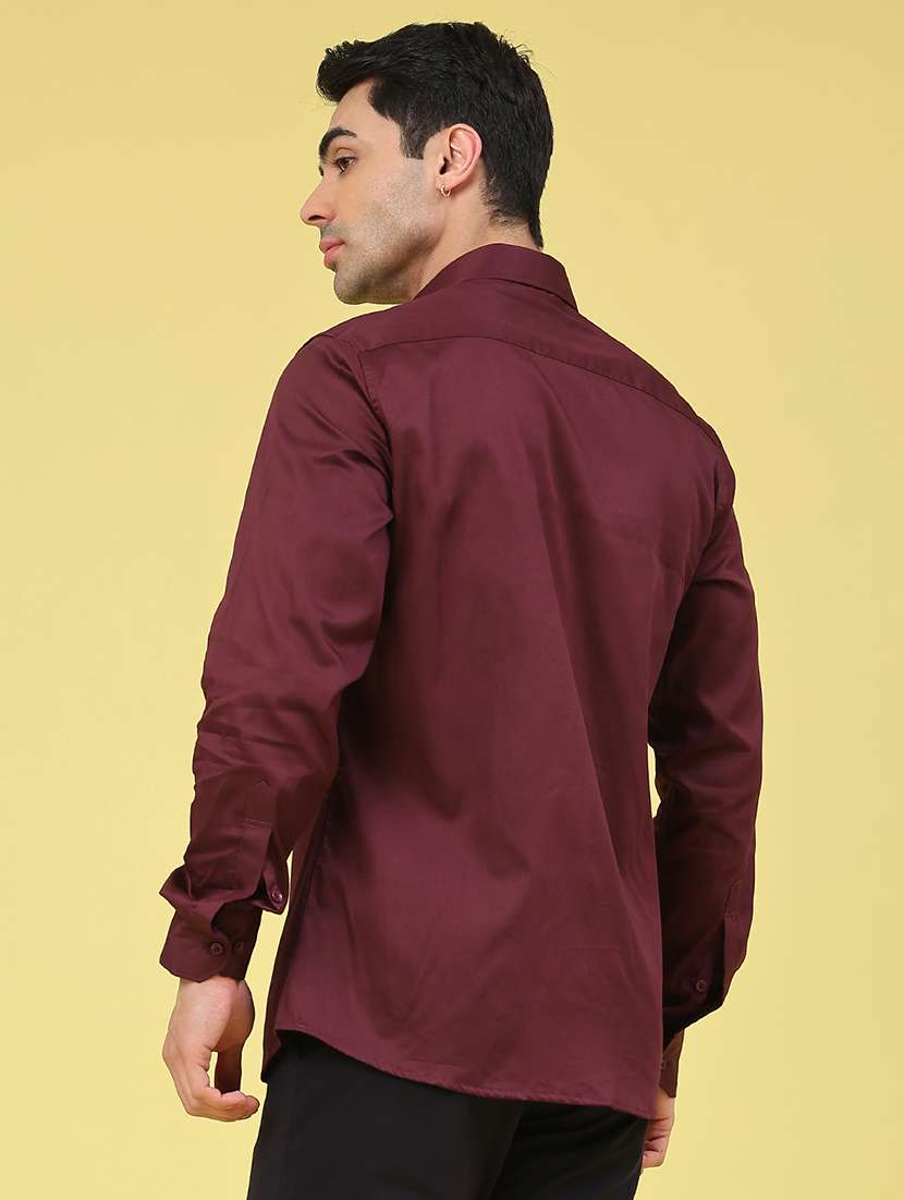 men solid long sleeve regular fit casual shirt - 22159698 -  Standard Image - 3