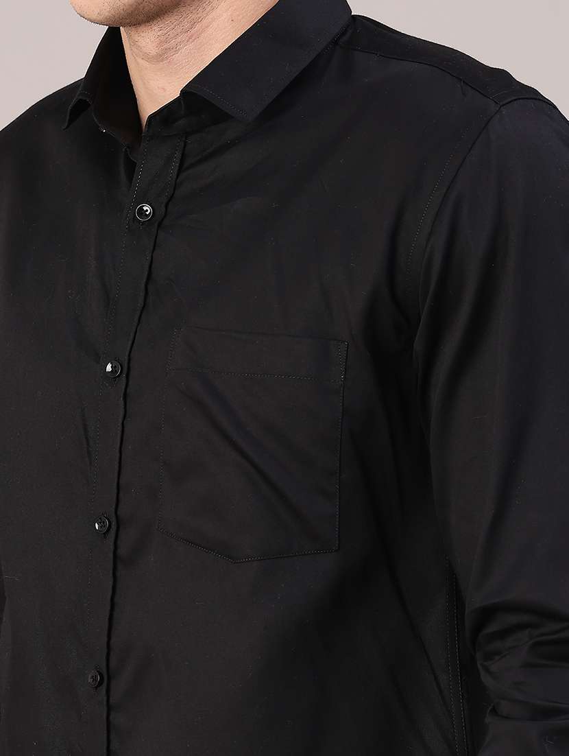 men solid long sleeve slim fit casual shirt - 22159699 -  Standard Image - 5