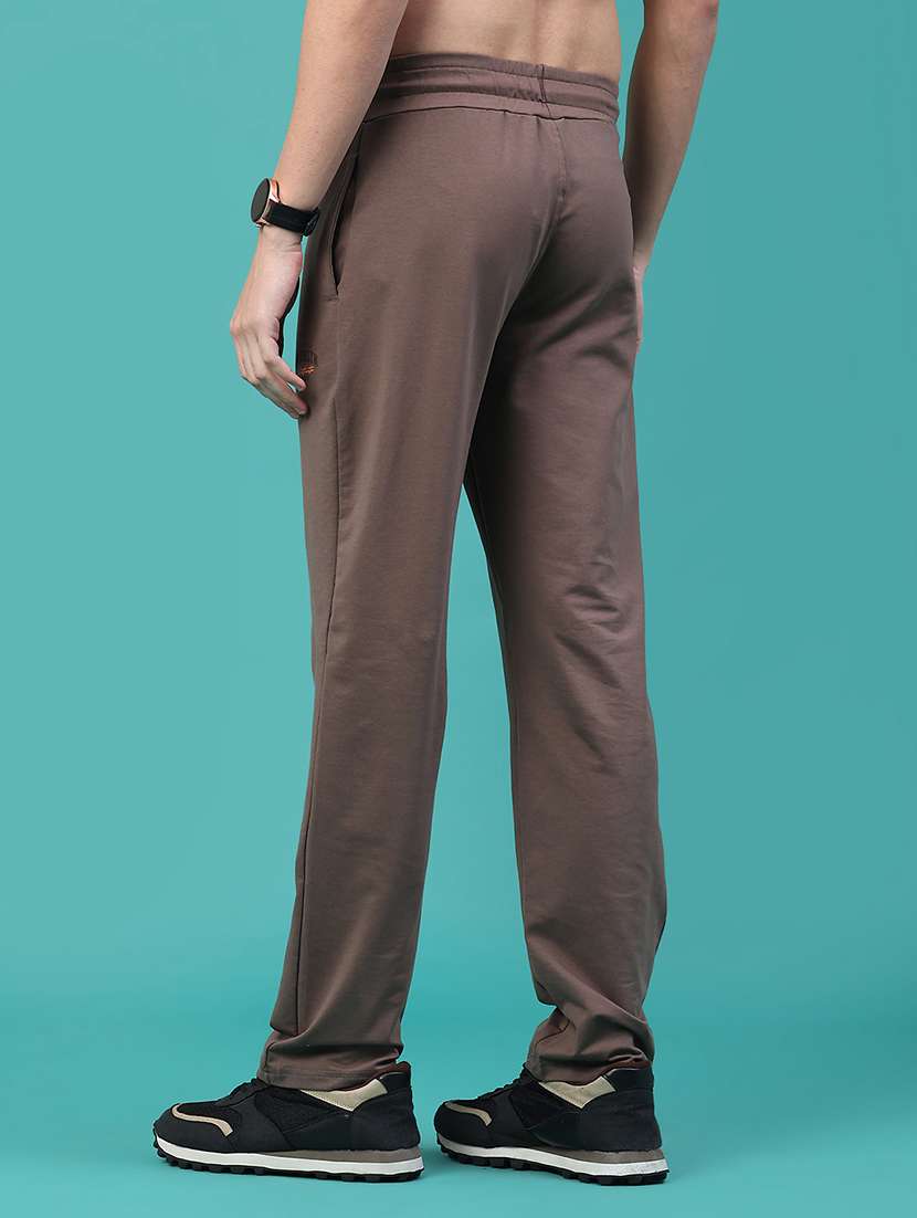 men typographic mid rise full length track pant - 22159706 -  Standard Image - 3