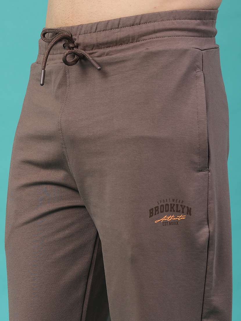 men typographic mid rise full length track pant - 22159706 -  Standard Image - 5