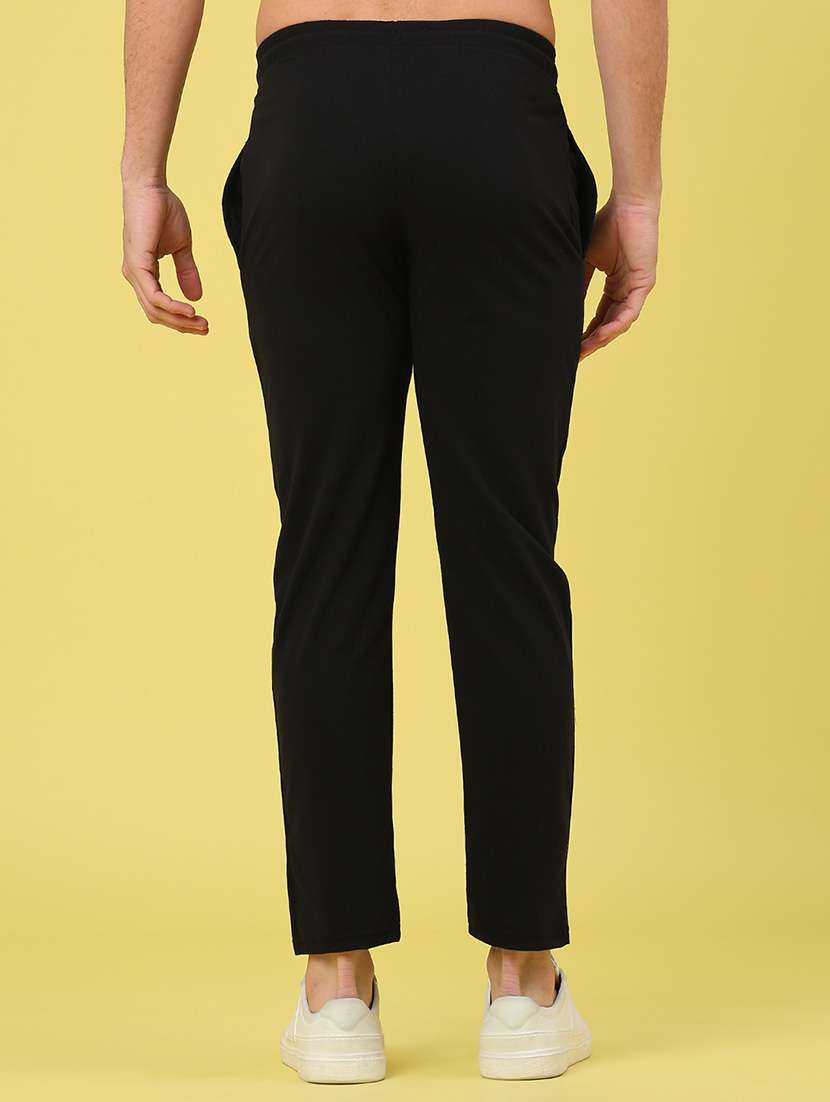 men solid mid rise ankle length track pant - 22159708 -  Standard Image - 3