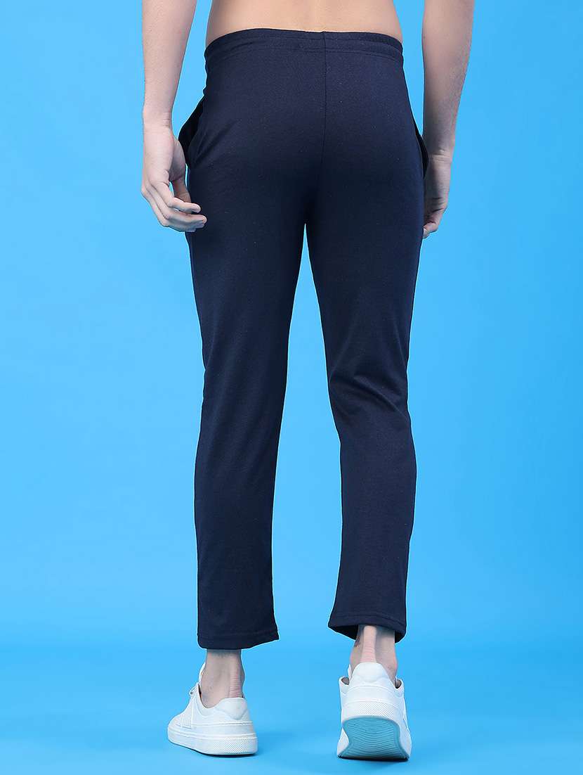 men solid mid rise ankle length track pant - 22159709 -  Standard Image - 3