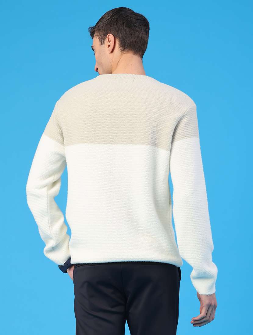 men color blocked long sleeve pullover - 22159738 -  Standard Image - 3