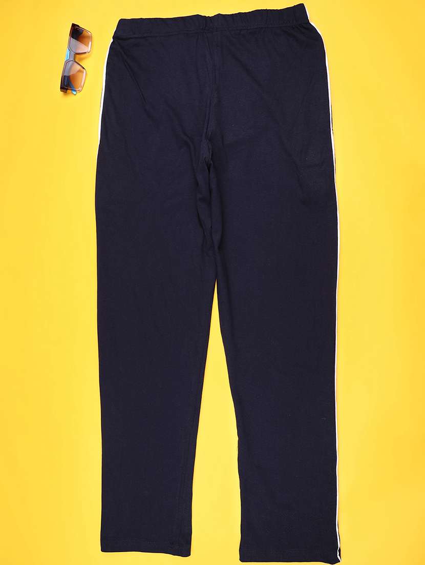 boys solid mid rise track pant