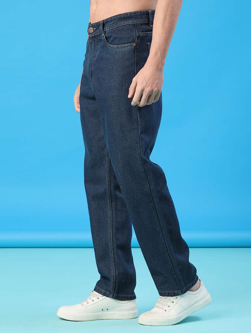 men plain mid rise relaxed fit jeans - 22159912 -  Standard Image - 3
