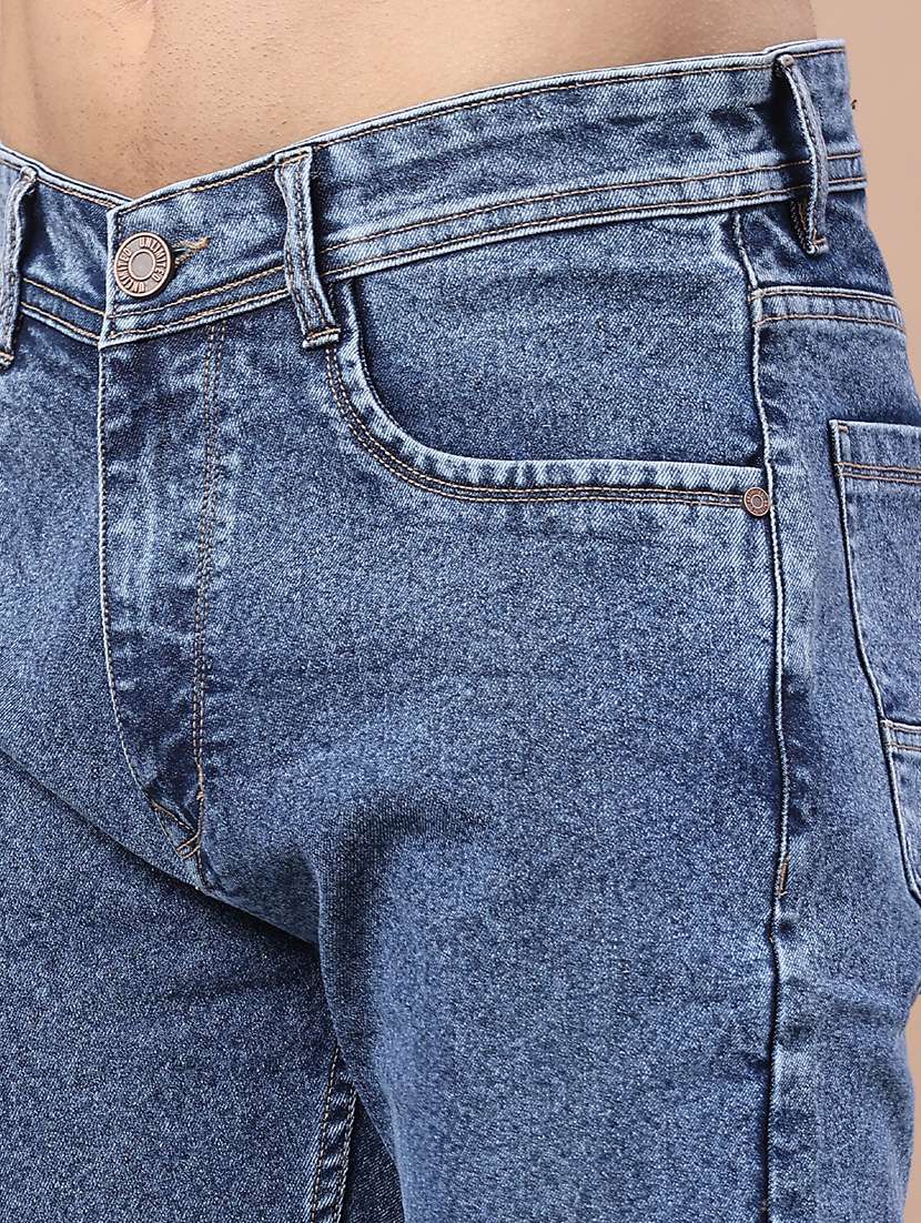 men plain mid rise full length bootcut jeans - 22159913 -  Standard Image - 5