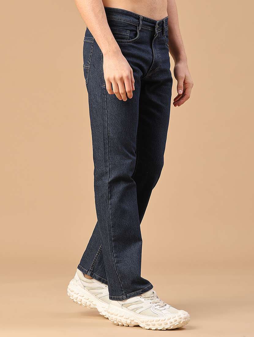 men plain mid rise full length jeans - 22159956 -  Standard Image - 3