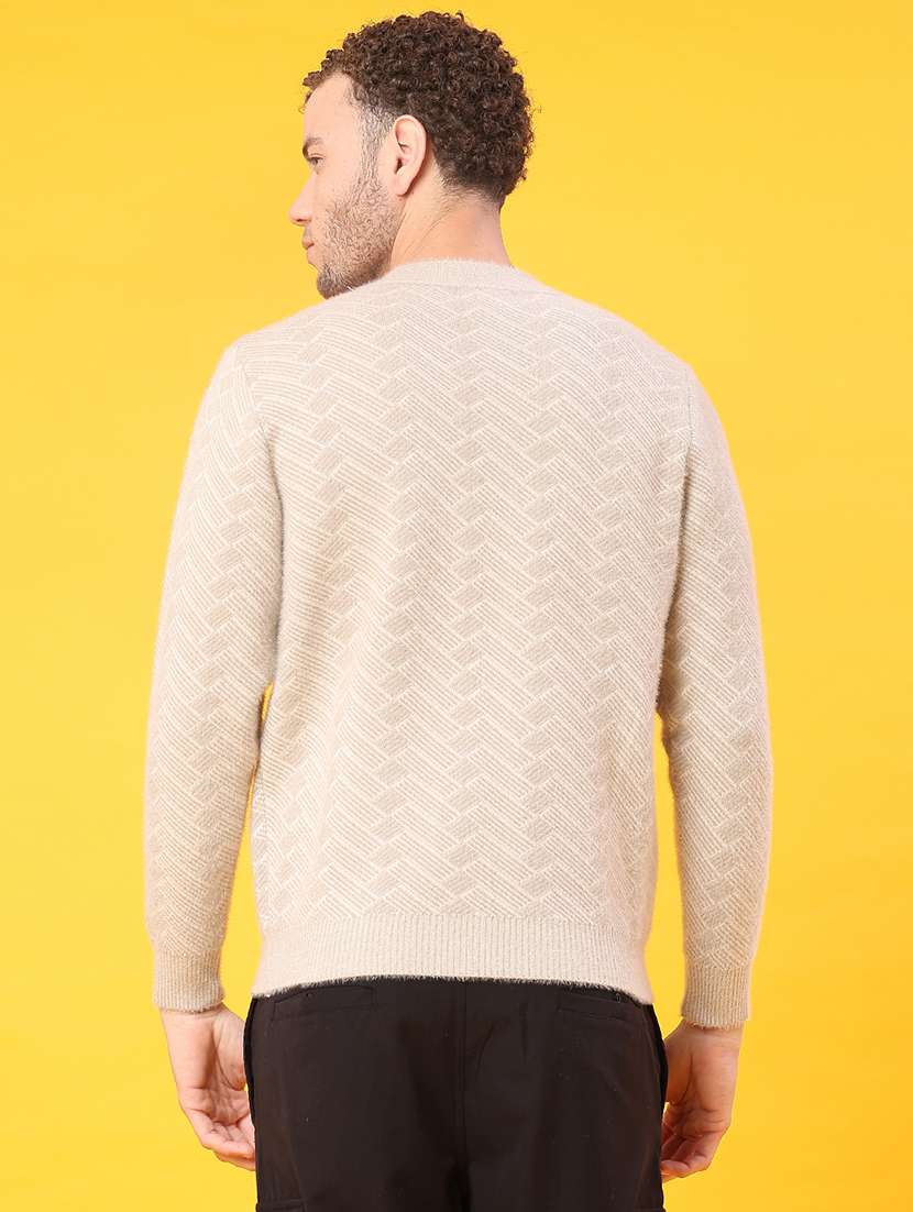 men self design long sleeve regular fit pullover  - 22159978 -  Standard Image - 3