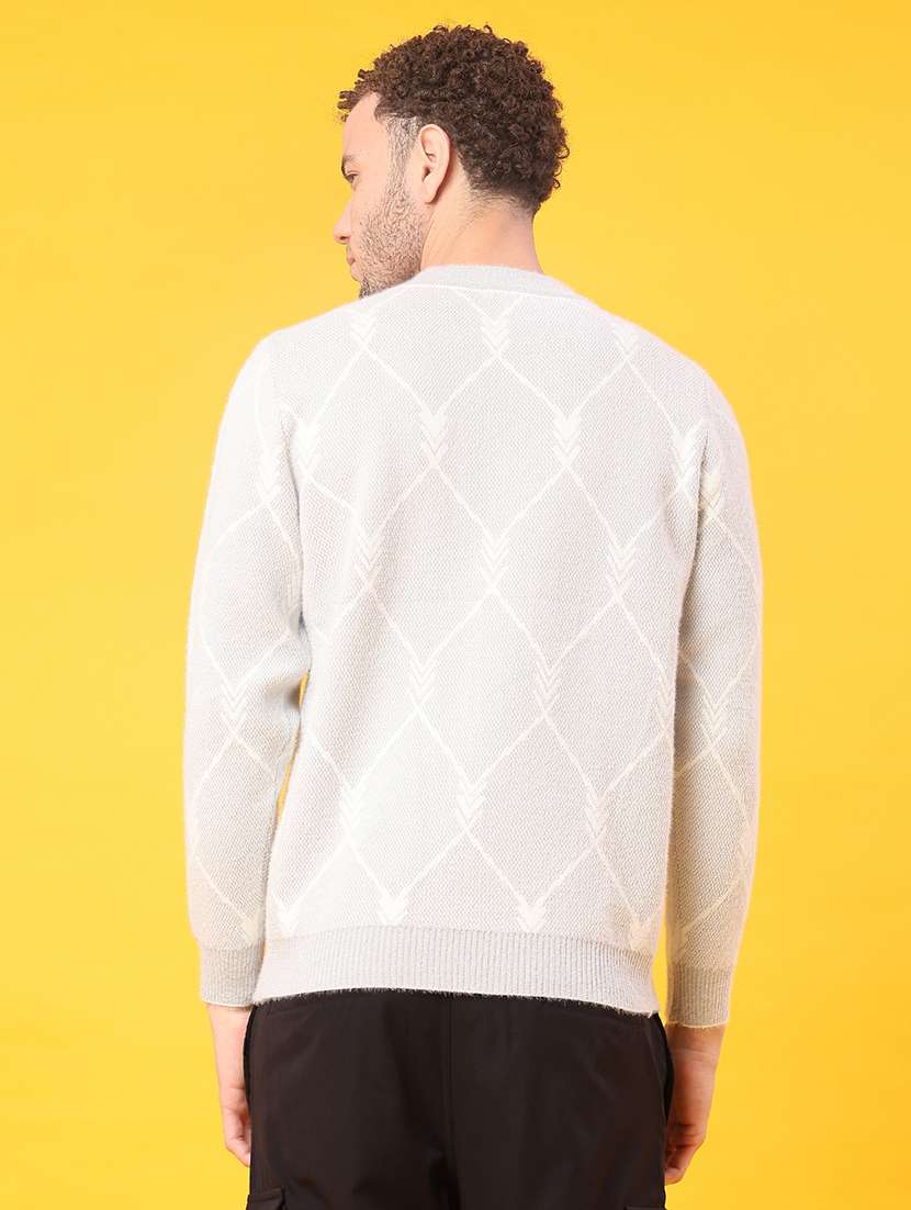 men self design long sleeve regular fit pullover  - 22159979 -  Standard Image - 3