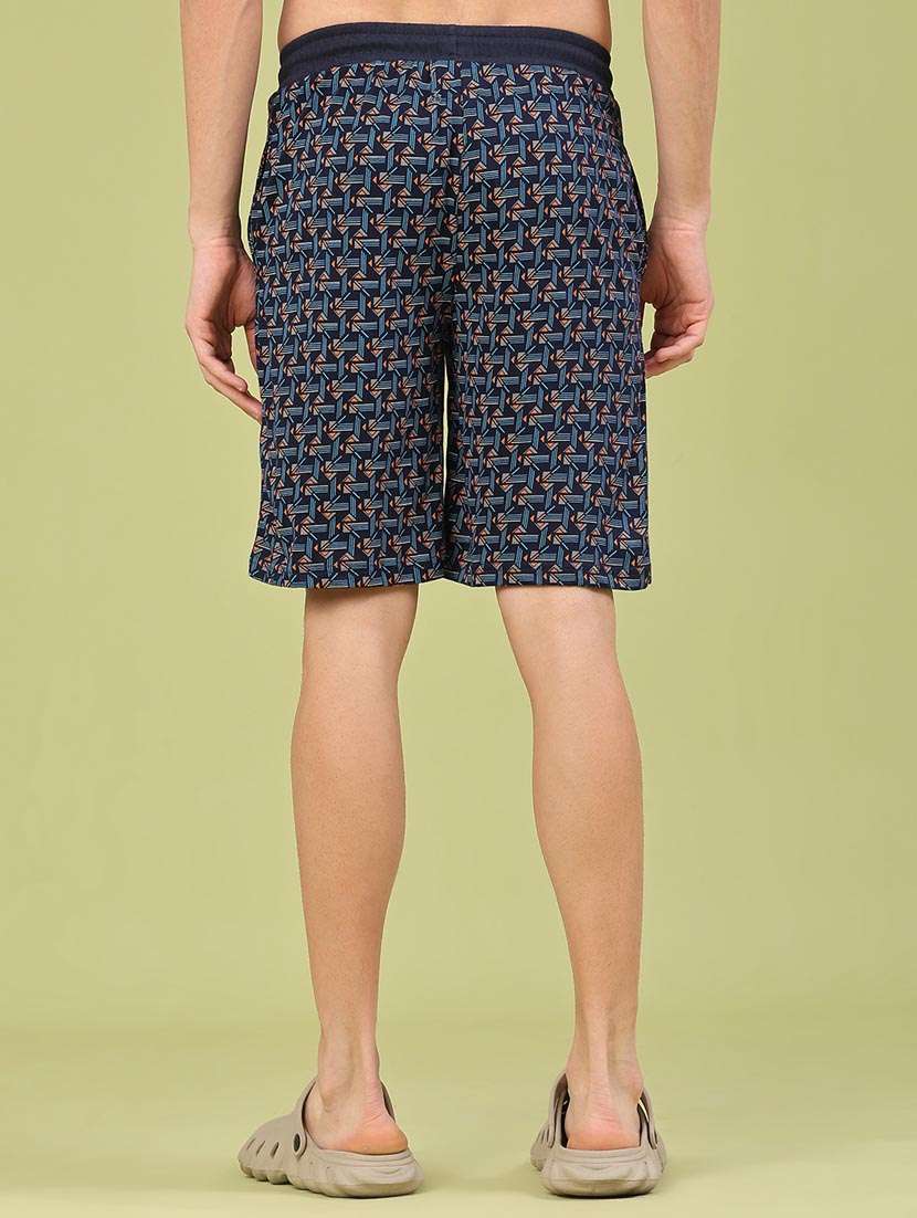 men printed mid rise regular fit bermuda shorts - 22160042 -  Standard Image - 3