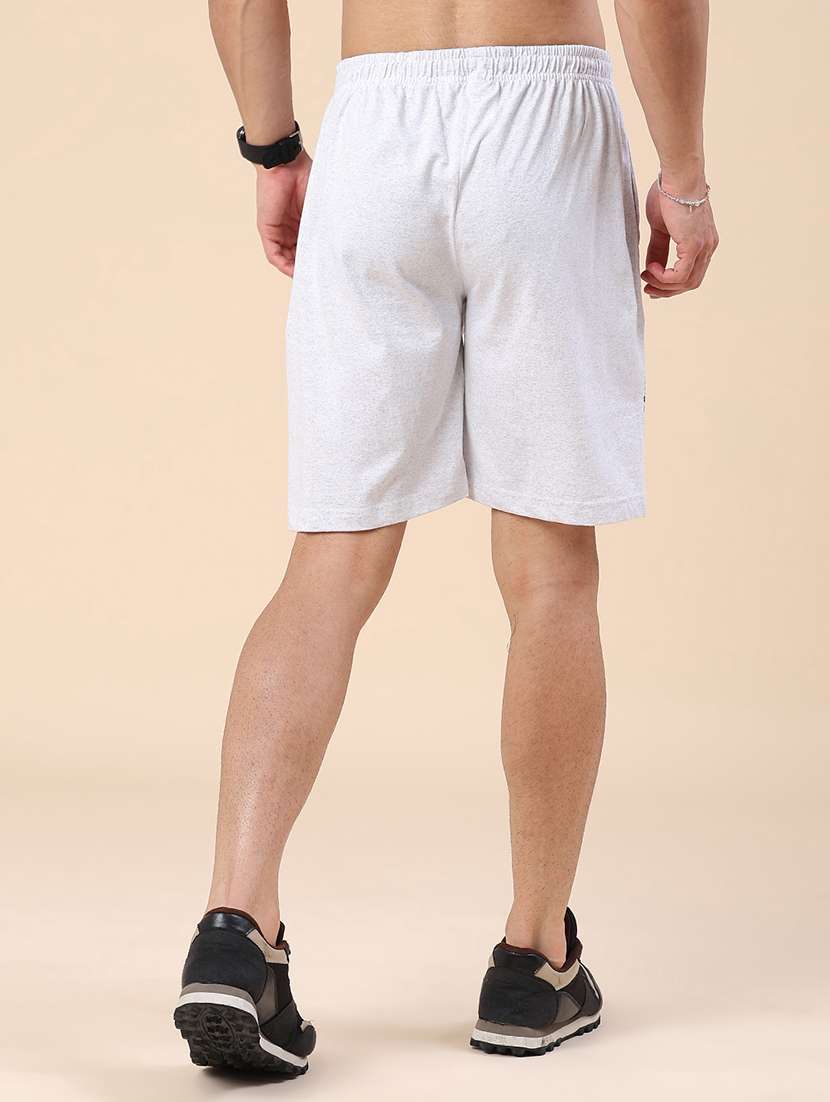 men melange mid rise regular fit sports shorts - 22160046 -  Standard Image - 3