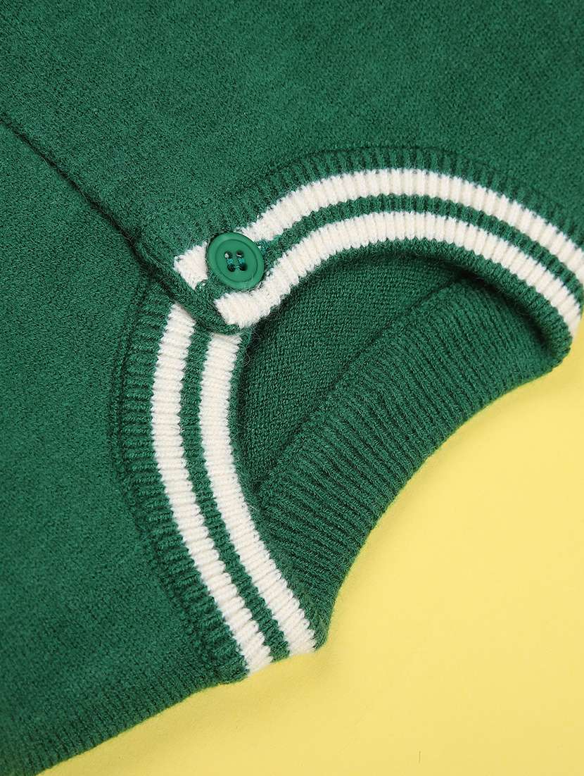 boys color blocked long sleeve front open sweater - 22160123 -  Standard Image - 3