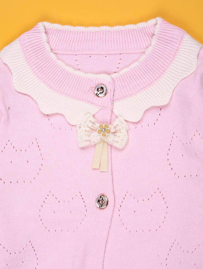 girls self designed long sleeve cardigan - 22160127 -  Standard Image - 3