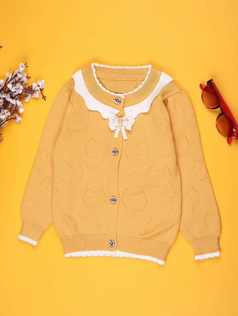 girls self designed long sleeve cardigan - 22160129 -  Zoom Image - 0