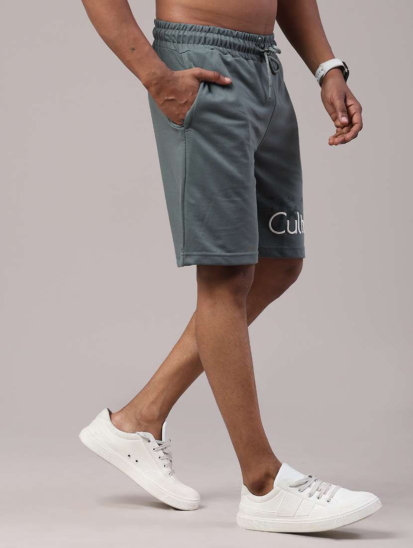 men typographic mid rise regular fit shorts - 22160152 -  Standard Image - 3