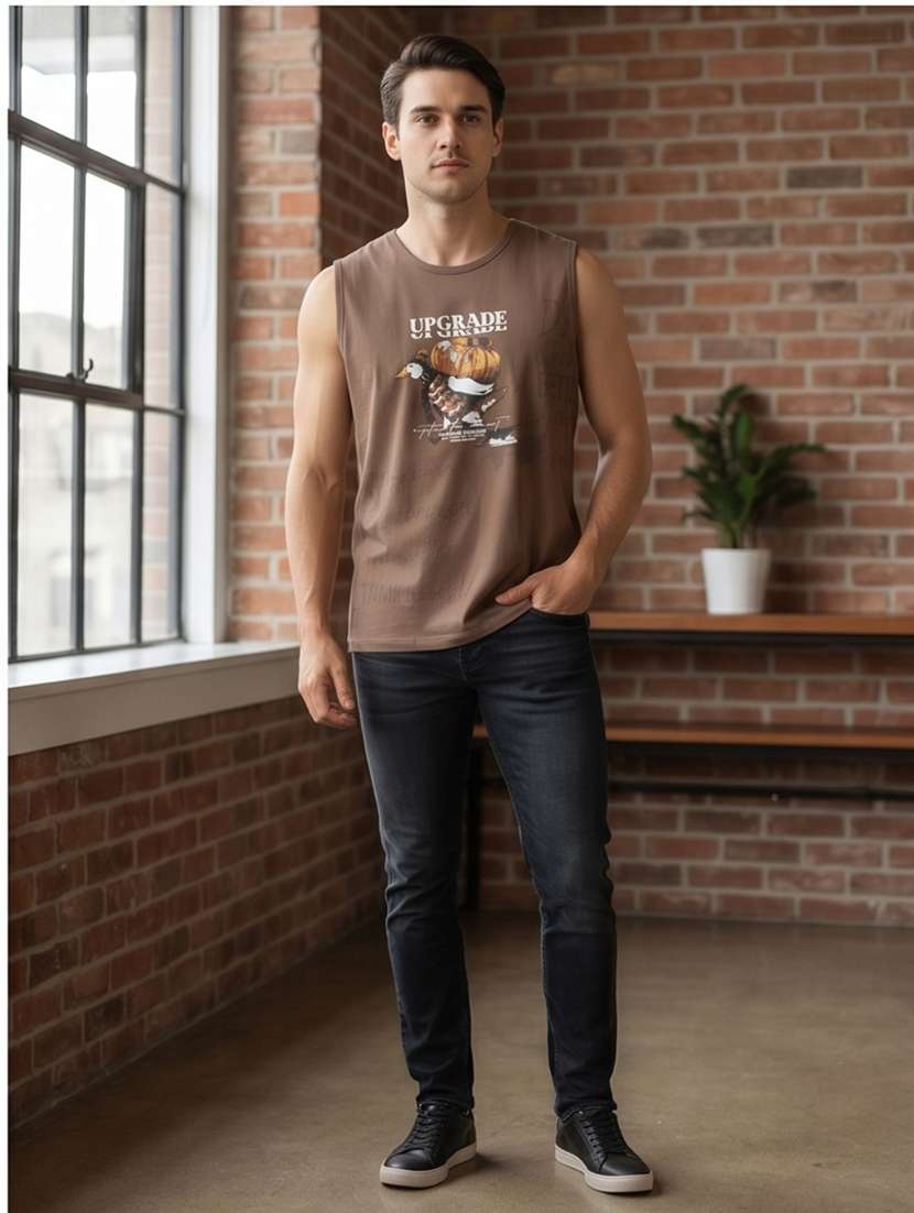 men printed round neck regular fit t-shirt - 22160173 -  Standard Image - 5