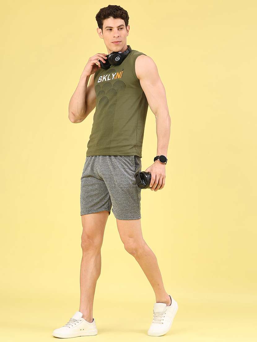 men printed sleeveless slim fit t-shirt - 22160174 -  Standard Image - 3