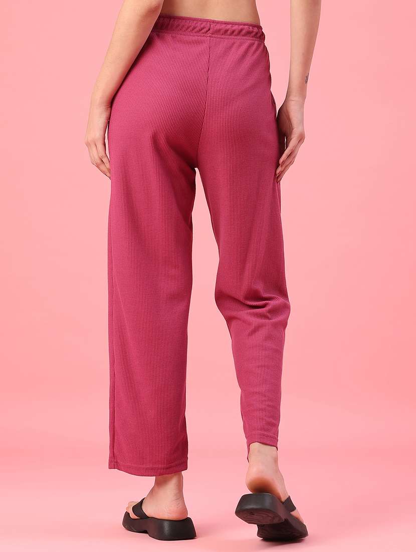 Women Solid Mid Rise Track Pant - 22160189 -  Standard Image - 3