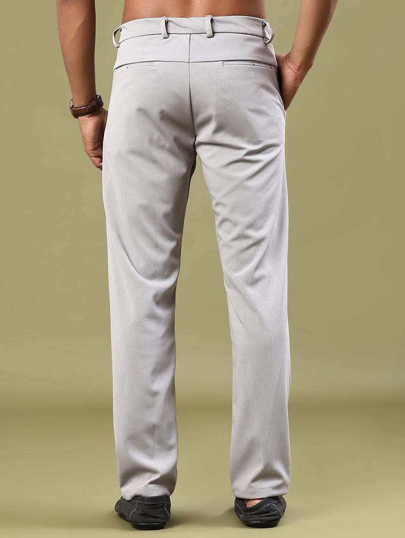 men solid mid rise chinos casual trouser - 22160207 -  Standard Image - 3