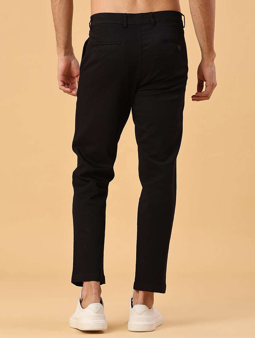 men solid mid rise casual chino - 22160255 -  Standard Image - 3