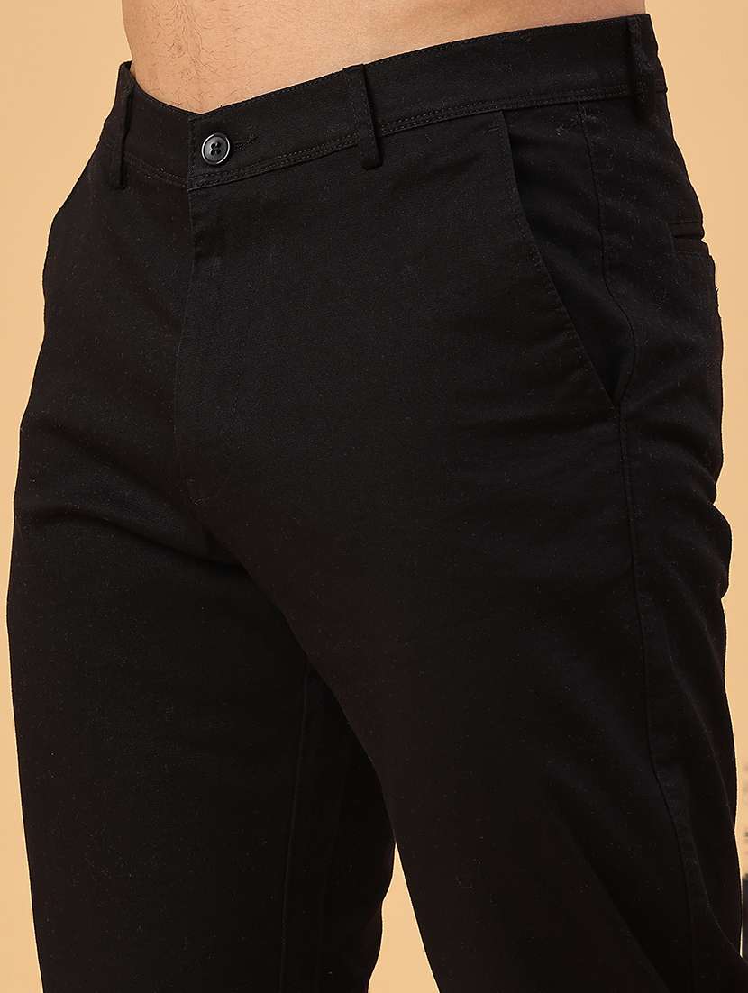 men solid mid rise casual chino - 22160255 -  Standard Image - 5