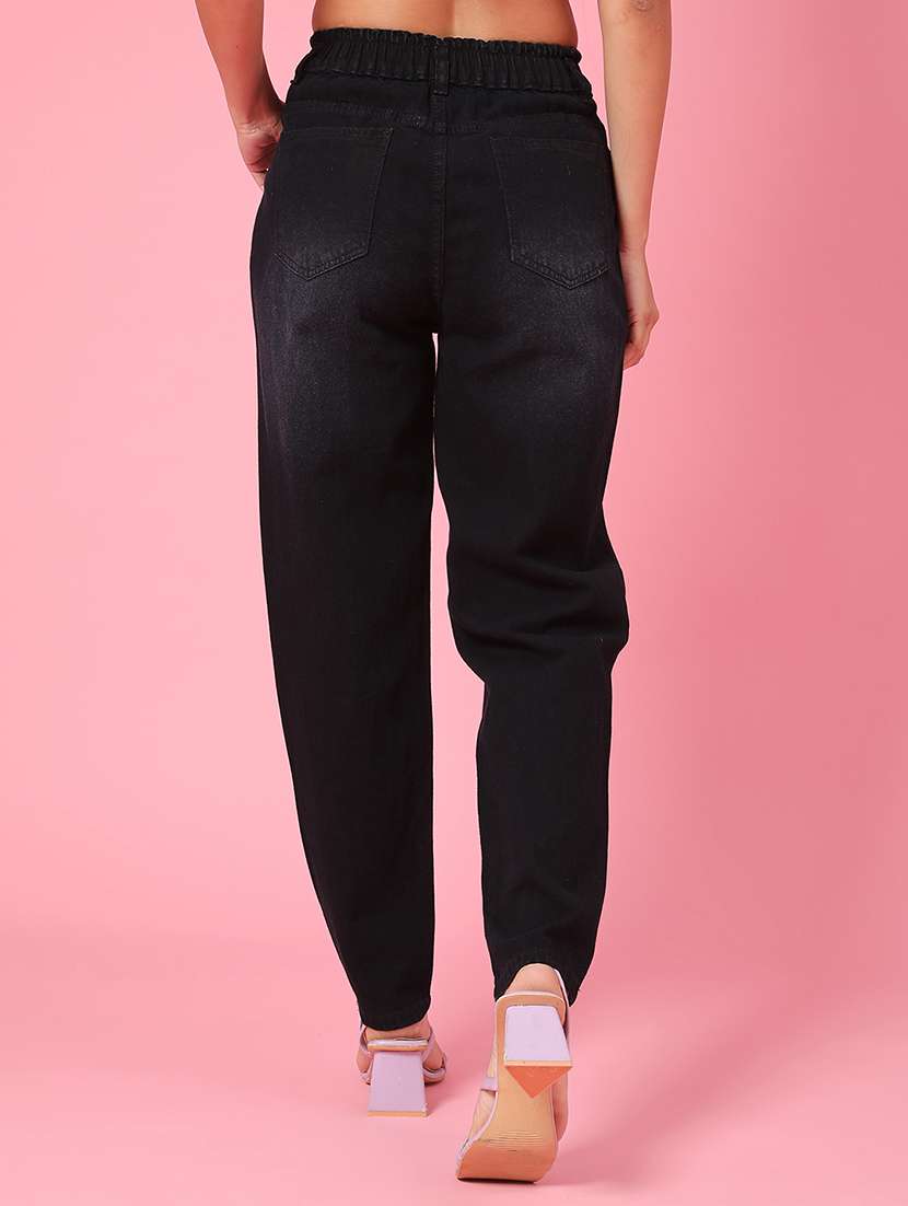 women black cotton jean - 22160275 -  Standard Image - 3