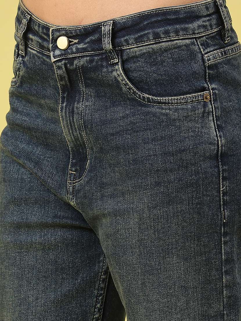 women solid mid rise straight jeans - 22160279 -  Standard Image - 5