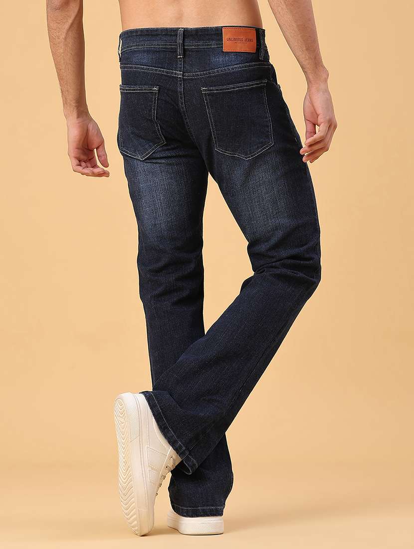 men washed mid rise full length bootcut jeans - 22160325 -  Standard Image - 3