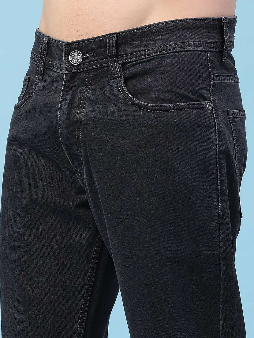 men plain mid rise full length tapered jeans - 22160351 -  Standard Image - 5