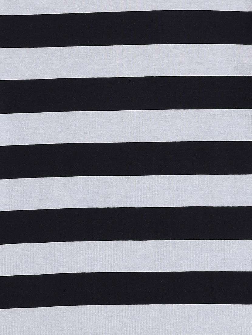 Girls Striped Round Neck Tee - 22160454 -  Standard Image - 3