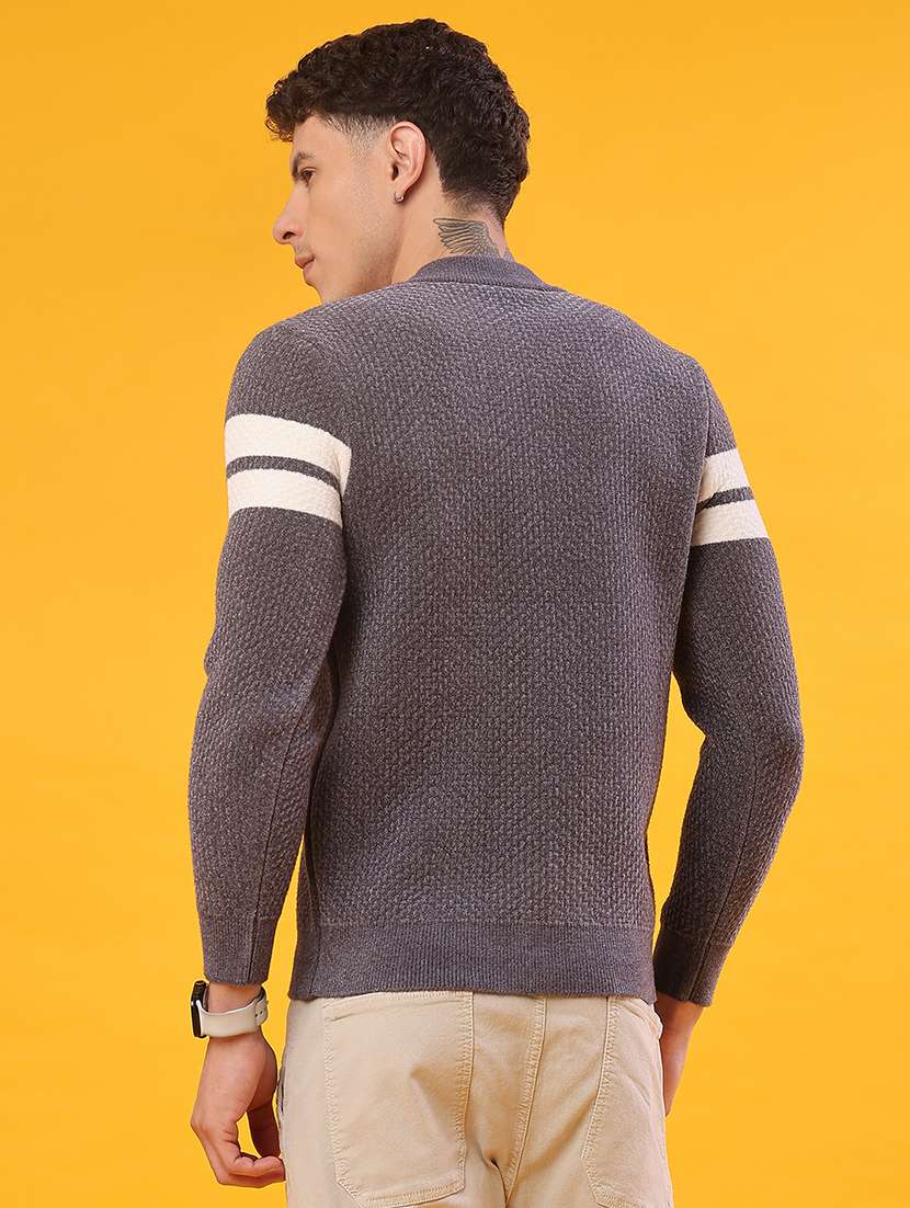 men self design long sleeve regular fit pullover  - 22160773 -  Standard Image - 3
