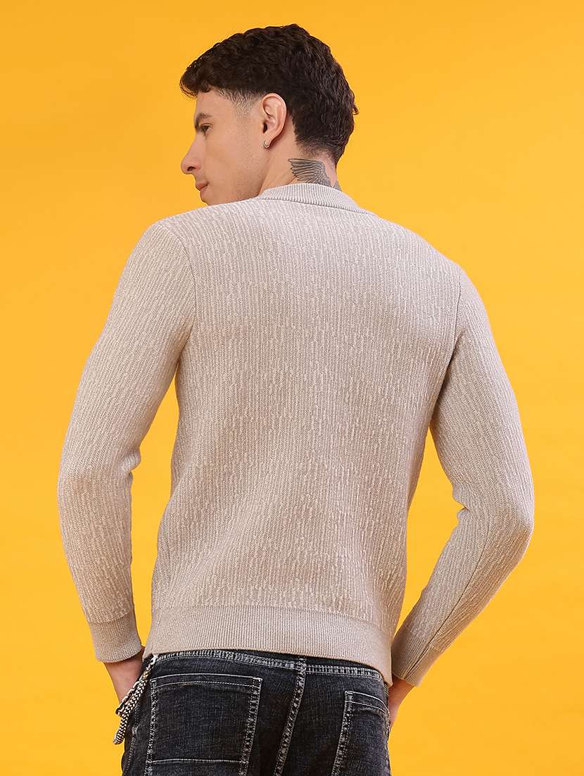 men self design long sleeve regular fit pullover  - 22160775 -  Standard Image - 3