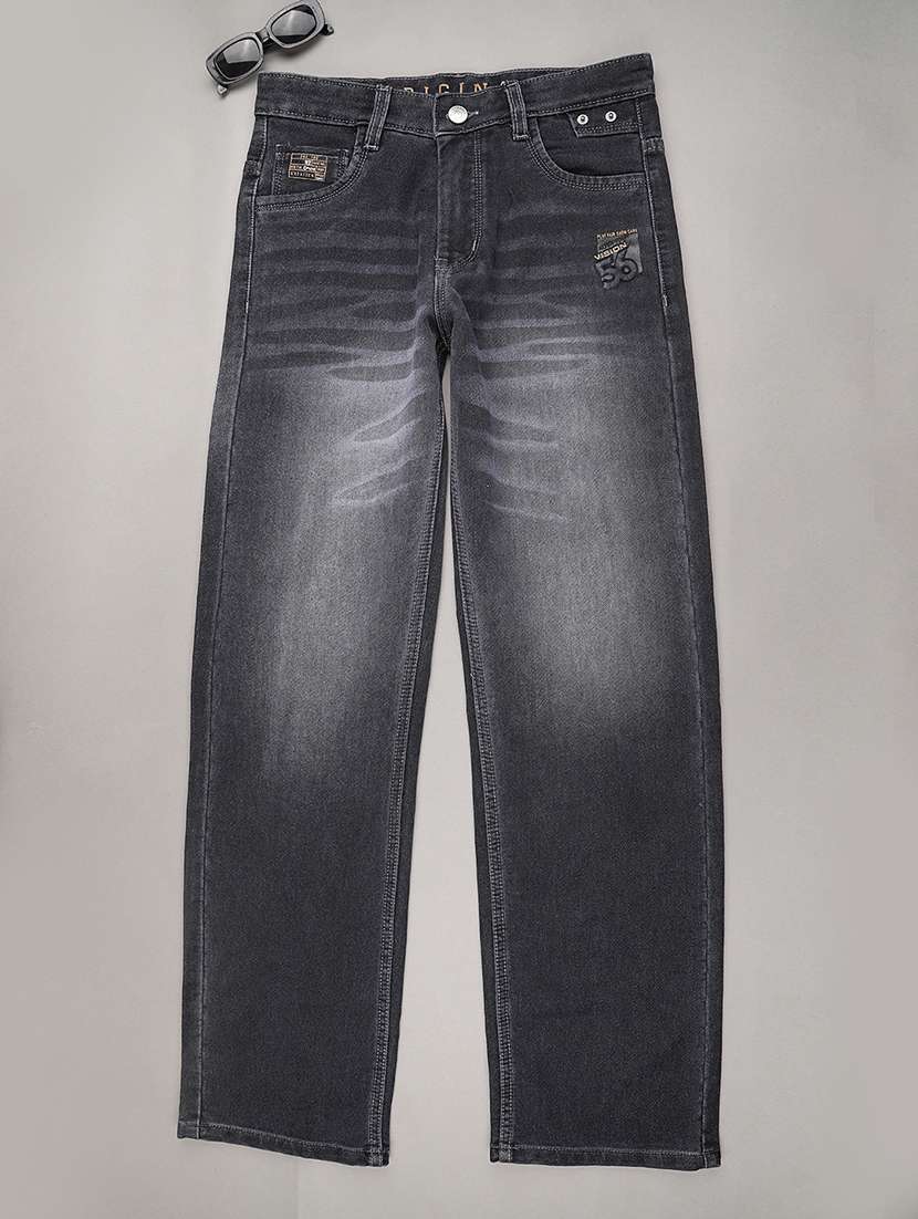 grey poly cotton plain jean