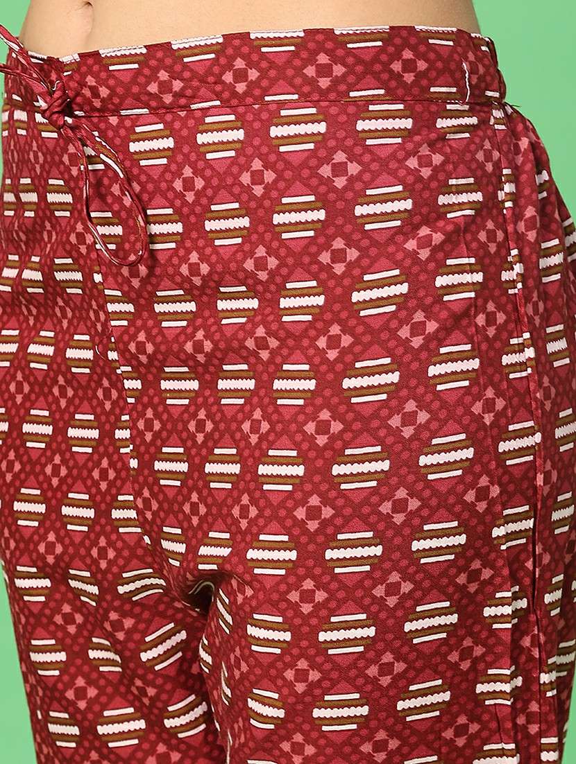 women printed three quarter sleeve kurta pant with dupatta set - 22160876 -  Standard Image - 5