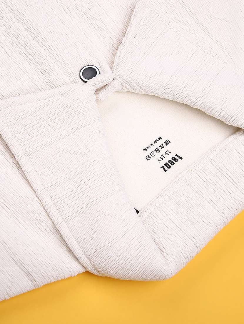 boys solid collared long sleeve shacket - 22160889 -  Standard Image - 3