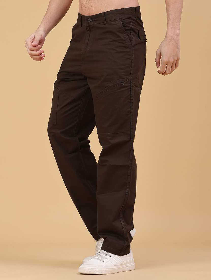 men solid mid rise cargo - 22160908 -  Standard Image - 3