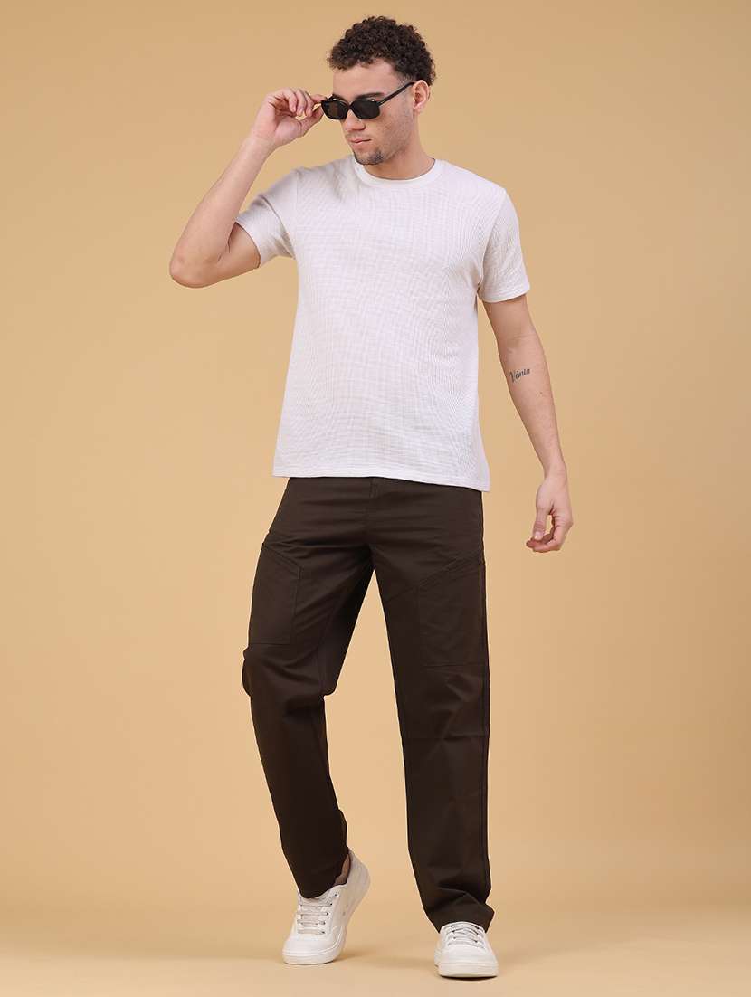 men solid mid rise cargo - 22160908 -  Standard Image - 5