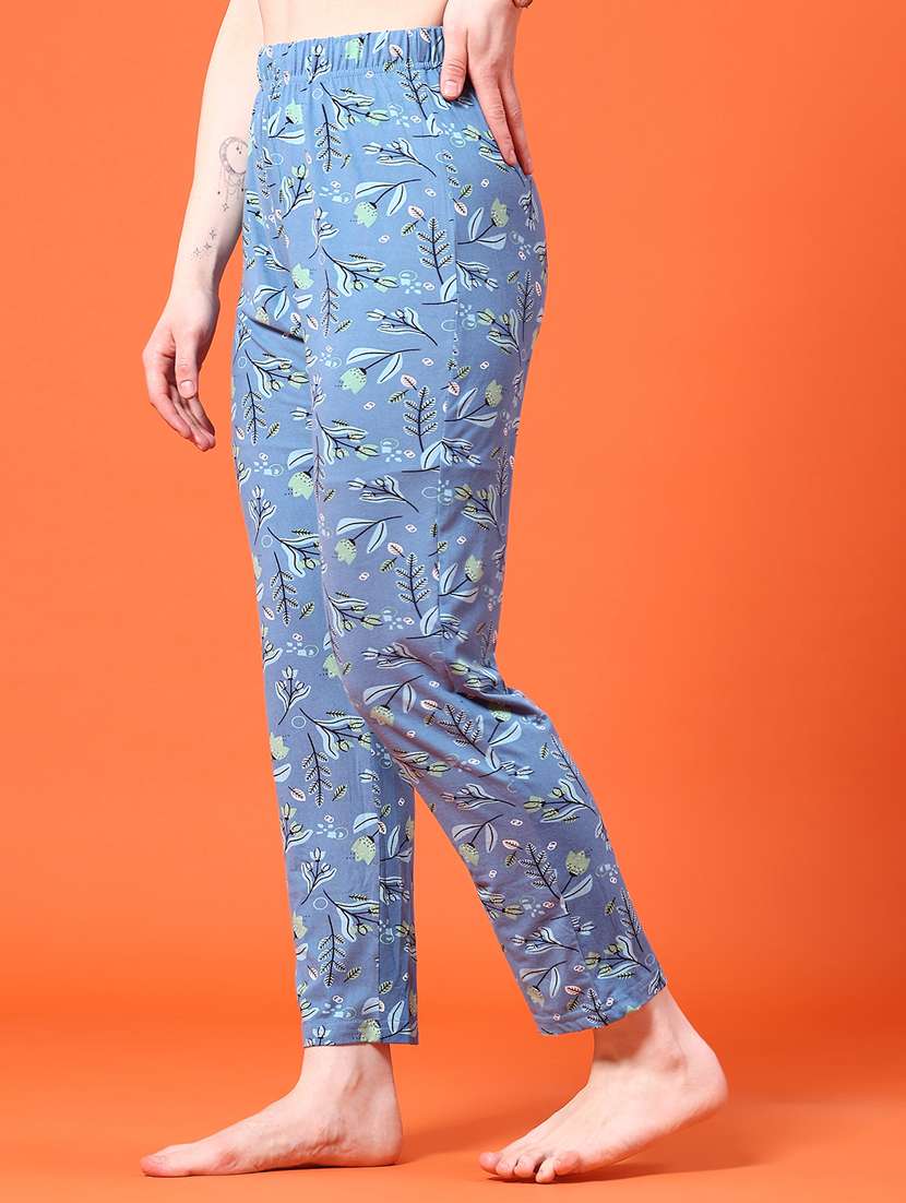 women printed mid rise pajama